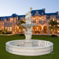 Outdoor garden decoration waterfall marble stone fountain statue